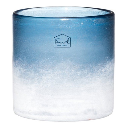 Picture of Svečturis Fanni K stikla Frost 12cm zils