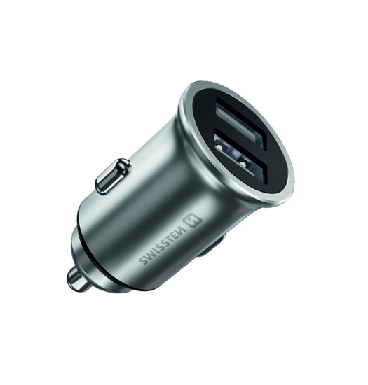 Picture of Swissten Eco Friendly Metal Premium Car charger 2 x USB 4.8A