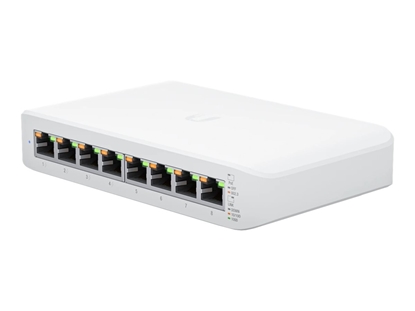 Изображение Switch|UBIQUITI|Lite 8 PoE|Type L2|Desktop/pedestal|8x10Base-T / 100Base-TX / 1000Base-T|PoE+ ports 4|USW-LITE-8-POE
