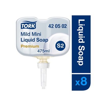 Изображение Šķidrās ziepes TORK Premium Soap Mini Mild S2, 475 ml