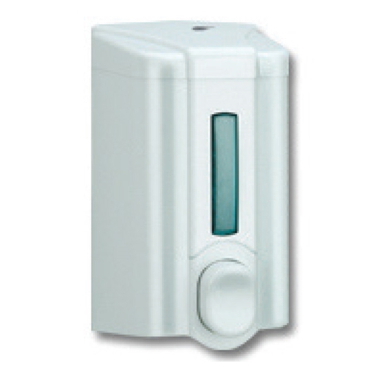 Picture of Šķidro ziepju dozators VIA, tilpums 500 ml, 160 x 90 x 90 mm, baltā krāsā