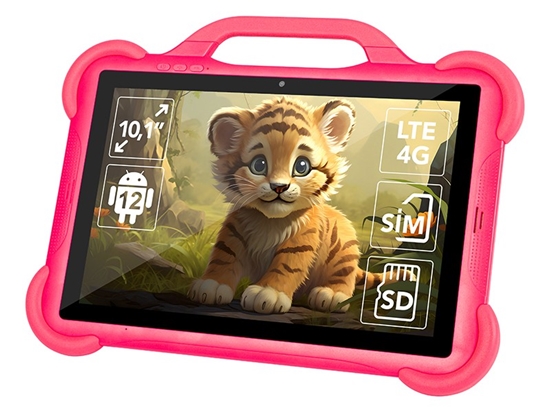 Picture of Tablet KidsTAB8 4G 4/64GB Różowe etui 