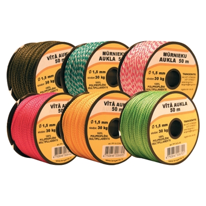 Attēls no Vītā iepakošanas aukla TANGENTE no poliestera, Ø 2 mm, 50 m, baltā krāsā