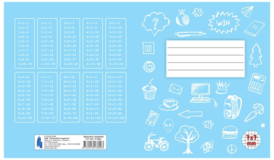 Picture of Burtnīca TECHNOINFORM, A5 formāts,12 lapas, 70 g/m2, rūtiņu, 1.un 2. klasei