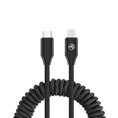 Picture of Tellur Extendable USB-C to Lightning Cable PD27W up to 1.8m Black
