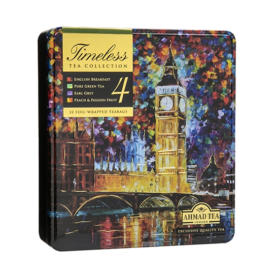 Picture of Tēju izlase AHMAD "Timeless" metāla dāvanu kārbā, 4 veidi x 8 maisiņi x 2g