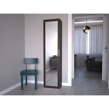 Picture of Topeshop DUO SZAFKA CZERŃ bedroom wardrobe/closet 2 shelves 1 door(s) Black