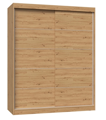 Attēls no Topeshop IGA 160 ART C KPL bedroom wardrobe/closet 7 shelves 2 door(s) Oak