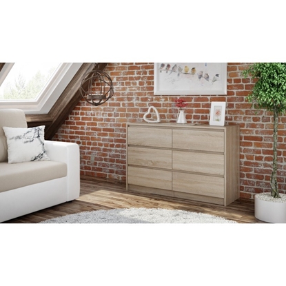 Attēls no Topeshop K120 SONOMA 2X3 chest of drawers