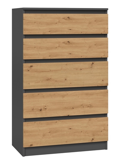 Picture of Topeshop M5 ANTRACYT/ARTISAN chest of drawers