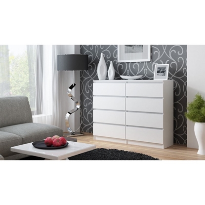 Attēls no Topeshop M8 120 BIEL chest of drawers