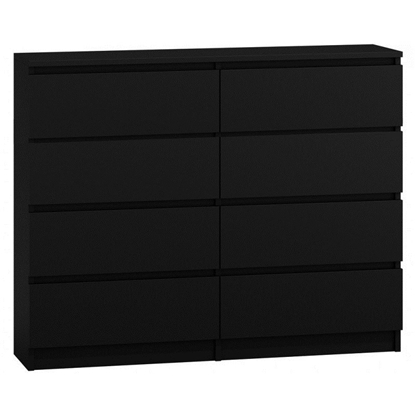Attēls no Topeshop M8 120 CZERŃ chest of drawers