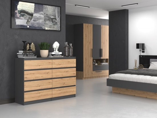 Picture of Topeshop M8 140 ANT/ART KPL chest of drawers