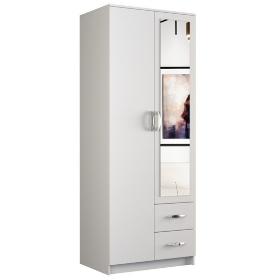 Picture of Topeshop ROMANA 80 BIEL L bedroom wardrobe/closet 5 shelves 2 door(s) White
