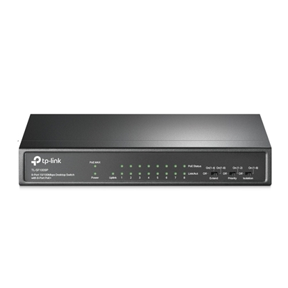 Picture of TP-Link 9-Port 10/100Mbps Desktop Switch with 8-Port PoE+