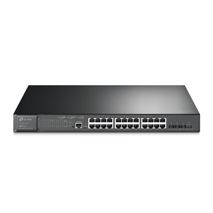Picture of TP-Link Omada 24-Port Gigabit and 4-Port 10GE SFP+ L2+ Managed Switch with 24-Port PoE+