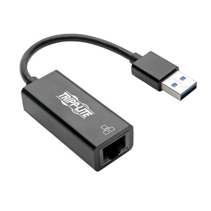 Изображение Tripp Lite U336-000-R USB 3.0 to Gigabit Ethernet NIC Network Adapter - 10/100/1000 Mbps, Black