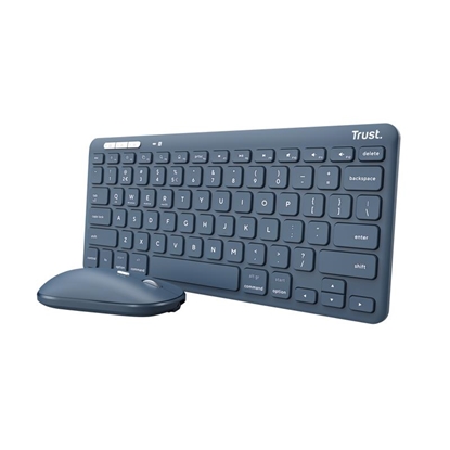Изображение Trust Lyra keyboard Mouse included RF Wireless + Bluetooth QWERTY US English Blue