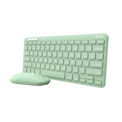 Изображение Trust Lyra keyboard Mouse included RF Wireless + Bluetooth QWERTY US English Green