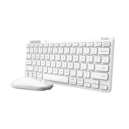 Picture of Trust Lyra keyboard Mouse included RF Wireless + Bluetooth QWERTY US English White