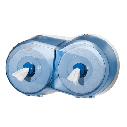 Изображение Tualetes papīra turētājs TORK SmartOne Mini Double, 240 x 416 x 180 mm, gaiši zilā krāsā