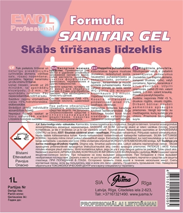 Picture of Tualetes tīrīšanas līdzeklis  EWOL Professional Formula SANITAR GEL, 1 L
