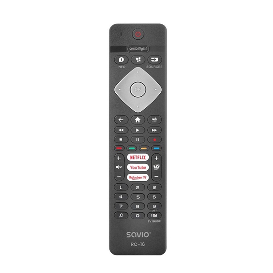 Picture of Tv Pults Savio Philips Universal Remote Control RC-16