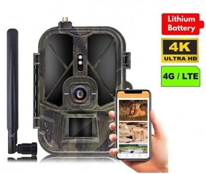 Изображение ULTRA Mednieku kamera, 4G, Foto 36MP, Video 4K, LIVE video | App | MMS |  Litija Akumulators