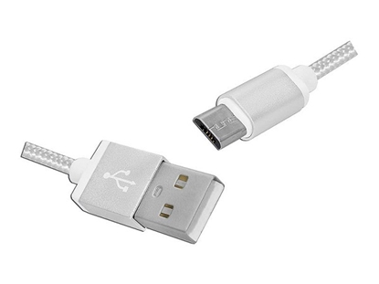 Picture of USB - Micro USB datu pārraides un lādēšanas kabelis 2m balts LX8451-2