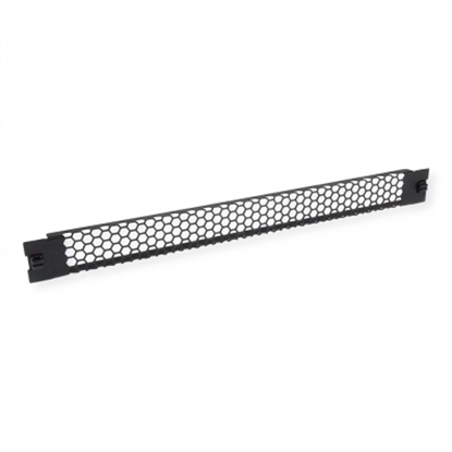 Picture of VALUE 19" Perforated Ventilation Mesh Panel, Snap-in, 1U, Metal, RAL 9005 black