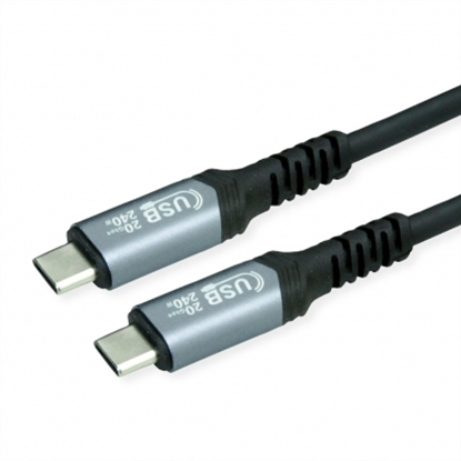 Attēls no VALUE Cable USB4 Gen2x2, with Emark, C–C, M/M, 240W, black, 2 m