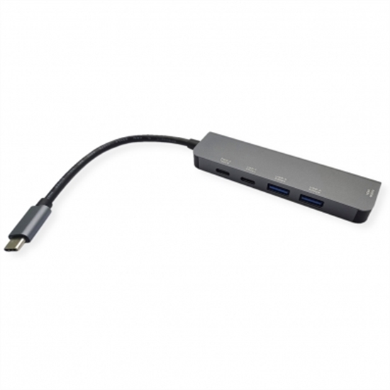 Изображение VALUE Dockingstation Type C, 1x HDMI 4K60, 2xA USB3.2Gen1, 1xC USB3.2Gen1, 1x PD (Power Delivery)