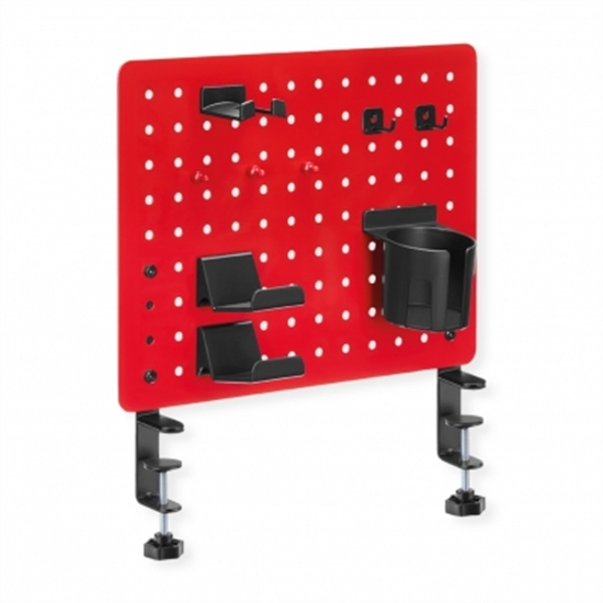 Изображение VALUE Gaming-/Office Clamp Mount Pegboard, red