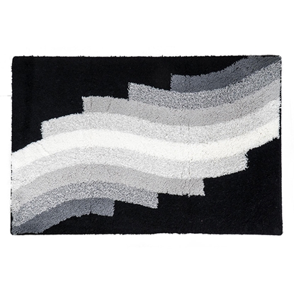 Picture of Vannas istabas paklājs Streak  60x90 cm, melns, akrils