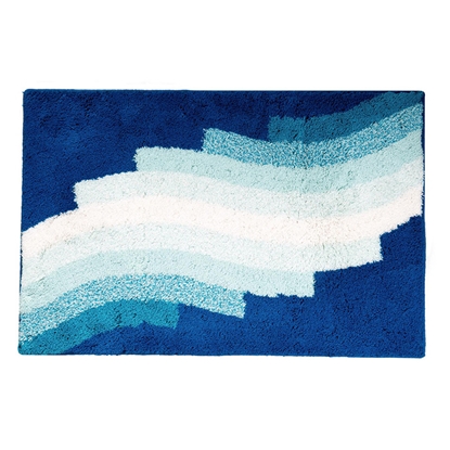 Attēls no Vannas istabas paklājs Streak  60x90 cm, zils, akrils