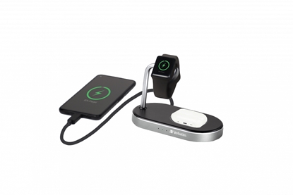 Picture of Verbatim WCS-02 Aluminium 3-in-1 Qi MFi WiFi+Apple Watch Charger