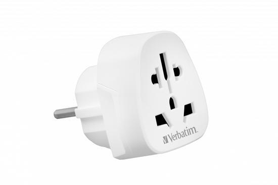 Picture of Verbatim World to Europe Travel Adapter Plug white WTEU-02 49549