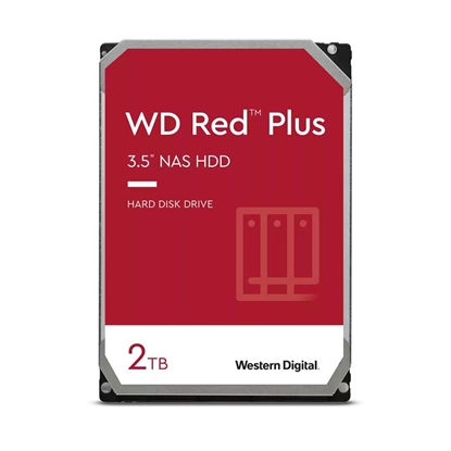 Изображение Vidinis kietasis diskas HDD Western Digital Red Plus NAS Hard Drive WD20EFPX   5400 RPM, 2000 GB, 64