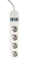 Изображение Viedā Rozete Gembird Smart Power Strip with USB Charger 4 Sockets White