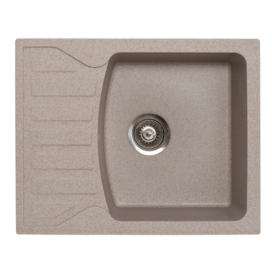 Picture of Virtuves izlietne Quadro M 62x50cm bēša