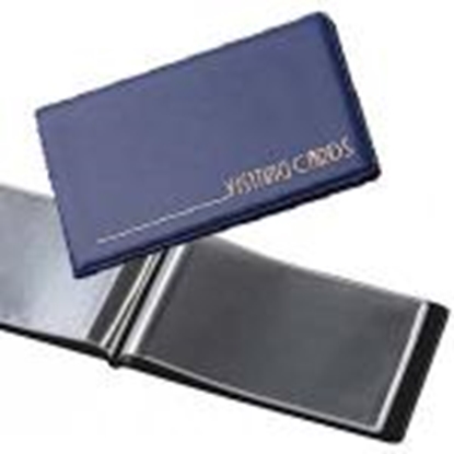 Attēls no Vizītkaršu bloks 24 vizītkartēm tumši zils ECO