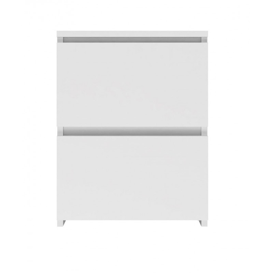 Picture of W2 bedside table 2 drawers White matt
