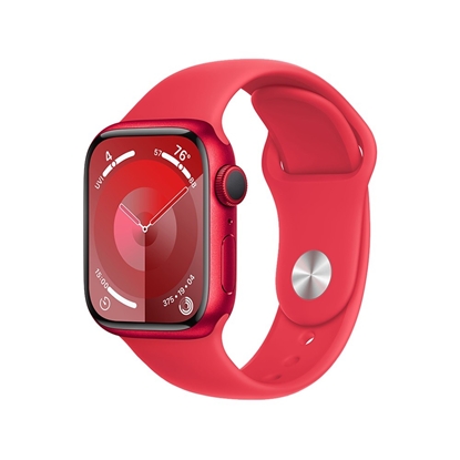 Изображение Watch Serie 9 GPS, 45mm Koperta z aluminium z edycji (PRODUCT)RED z paskiem sportowy z edycji (PRODUCT)RED - M/L
