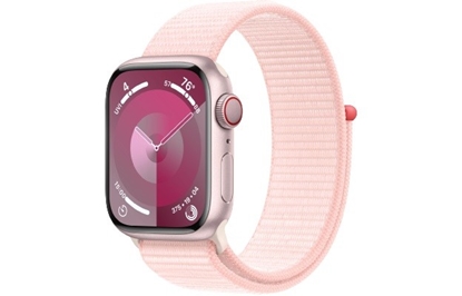 Изображение Watch Series 9 GPS + Cellular, 41mm Koperta z aluminium w kolorze różowym z opaską sportową w kolorze jasnoróżowym