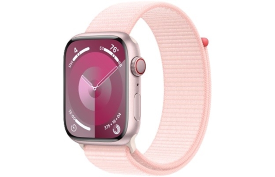 Picture of Watch Series 9 GPS + Cellular, 45mm Koperta z aluminium w kolorze różowym z opaską sportową w kolorze jasnoróżowym