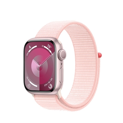 Attēls no Watch Series 9 GPS, 41mm Koperta z aluminium w kolorze różowym z opaską sportową w kolorze jasnoróżowym
