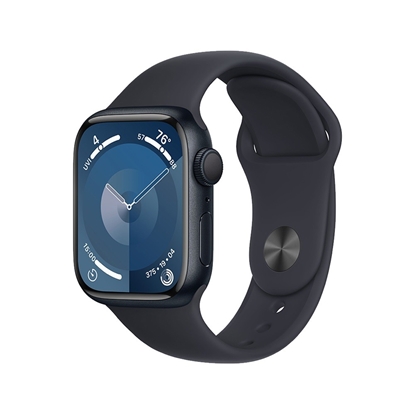 Изображение Watch Series 9 GPS, 45mm Koperta z aluminium w kolorze północy z paskiem sportowym w kolorze północy - M/L