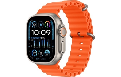 Изображение Watch Ultra 2 GPS + Cellular, 49mm Koperta z tytanu z paskiem Ocean w kolorze pomarańczowym