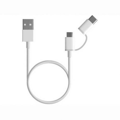 Attēls no Xiaomi Mi Cable 2-in-1 Micro USB / Type C / 30 cm