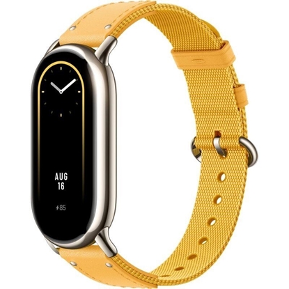 Picture of Xiaomi | Smart Band 8 Braided Strap | Yellow | Yellow | Strap material:  Nylon + leather | Adjustable length: 140-210mm